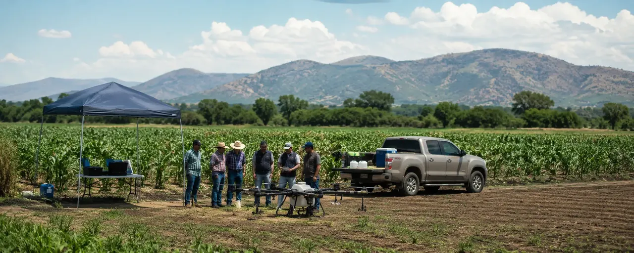 Equipo en el campo