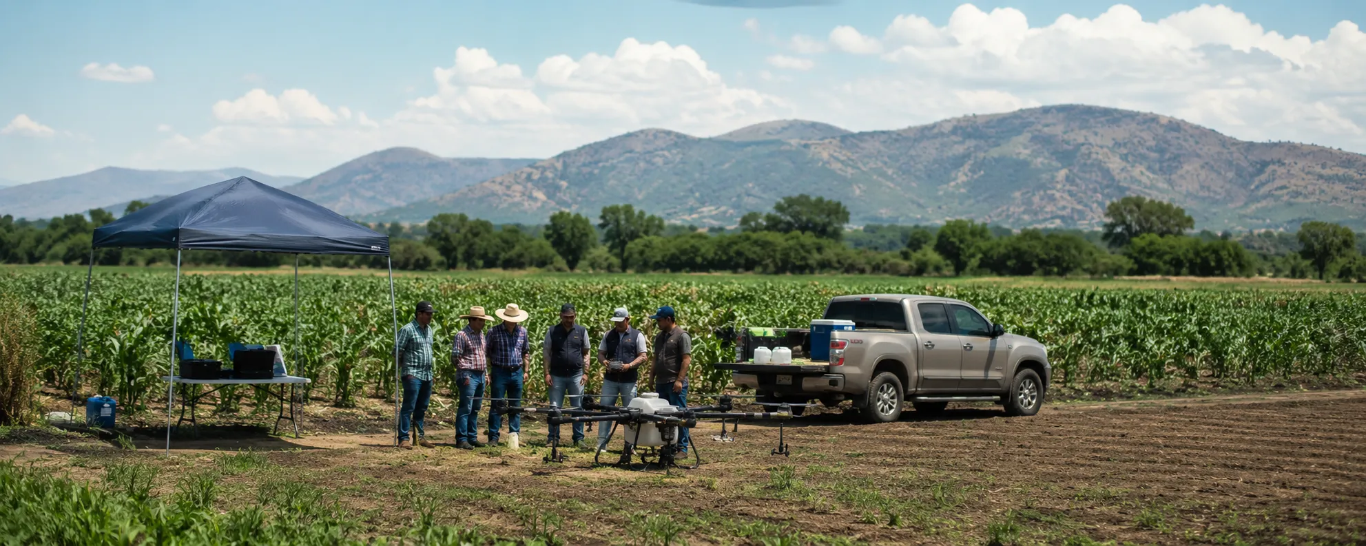 Equipo en el campo
